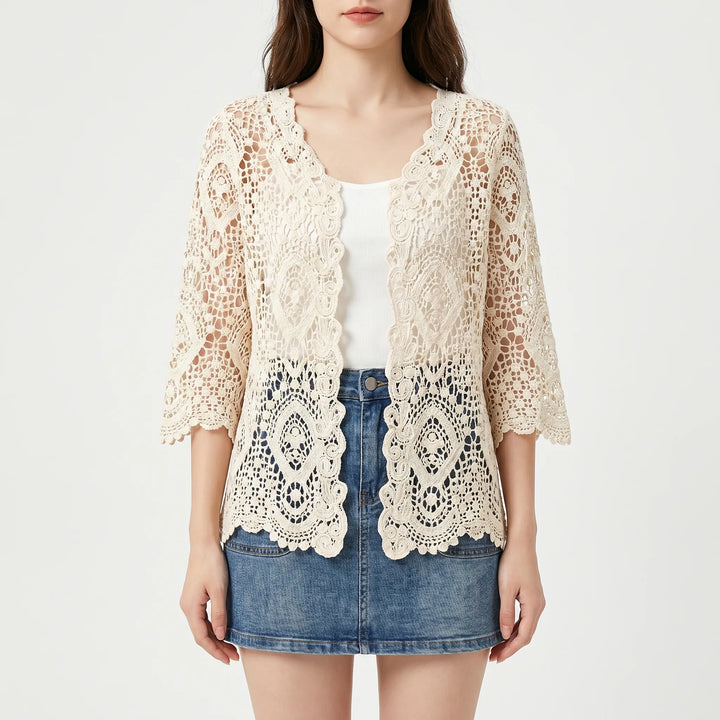 Open-Front Crochet Cardigan