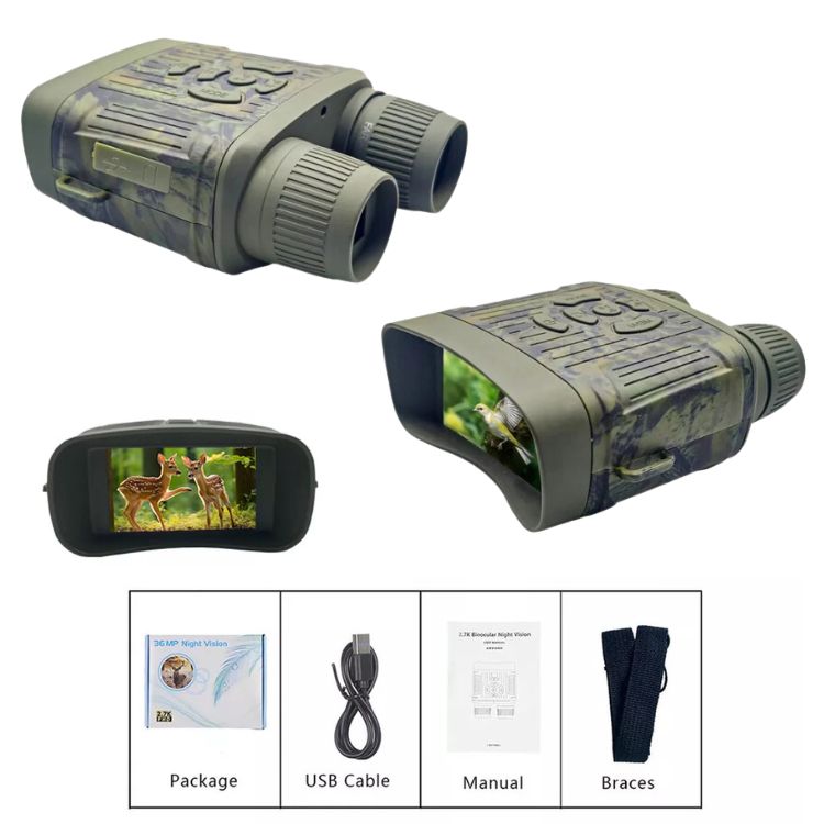 OptiClear | Night Vision Binoculars | 1000ft Infrared, HD Display for Hunting &amp; Surveillance