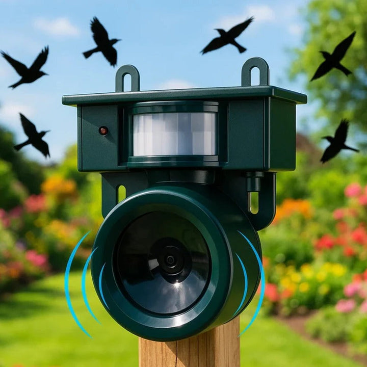 Outdoor Motion Sensor Bird &amp; Pigeon Deterrent Repeller