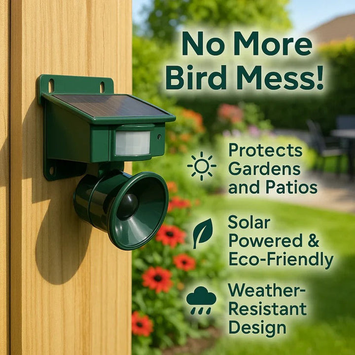 Outdoor Motion Sensor Bird &amp; Pigeon Deterrent Repeller