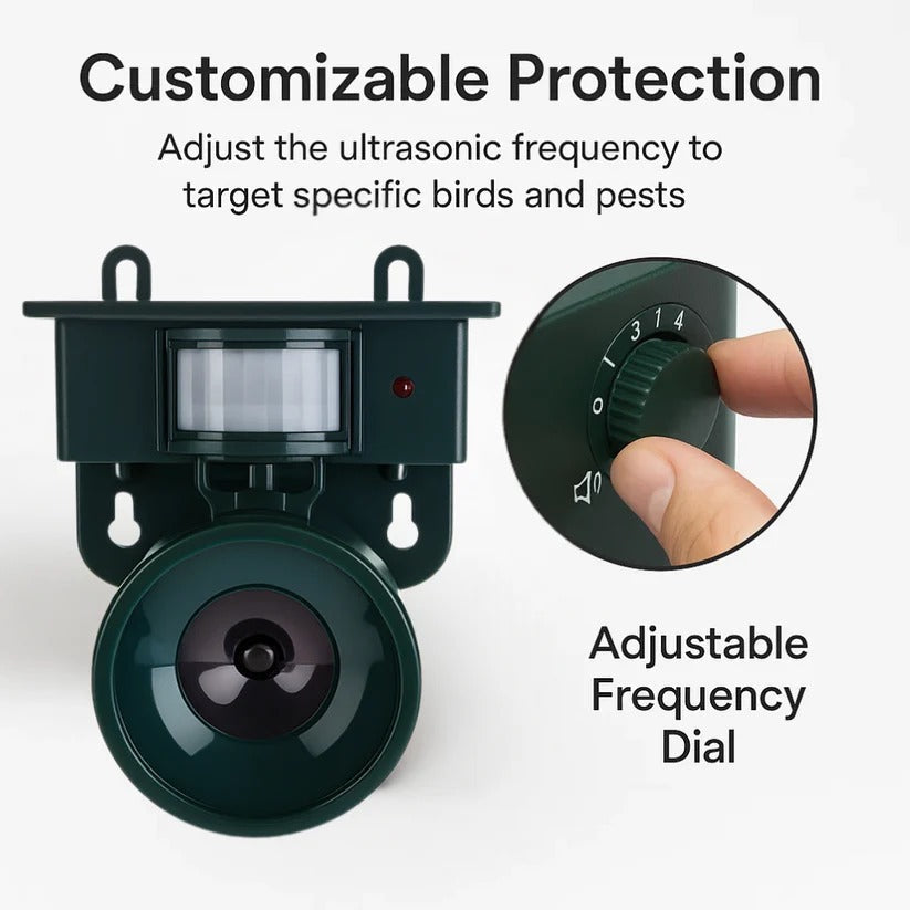 Outdoor Motion Sensor Bird &amp; Pigeon Deterrent Repeller