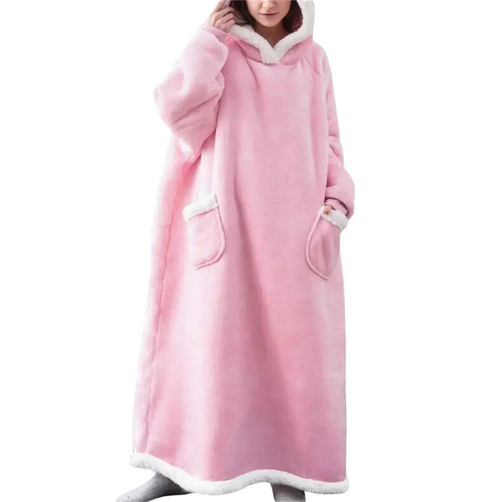 Oversized Hooded Blanket with Front Pocket