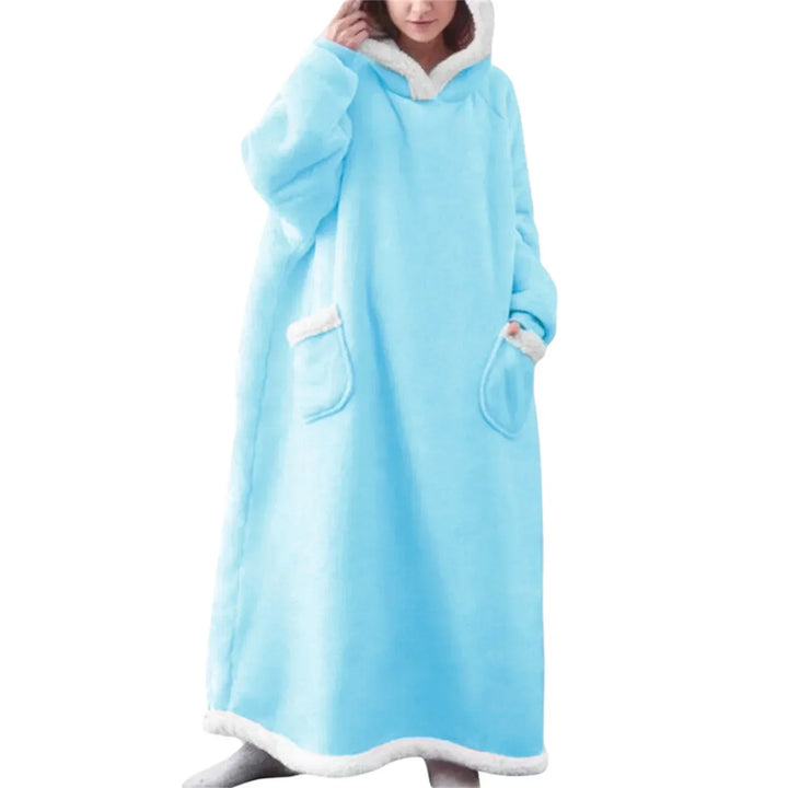 Oversized Hooded Blanket with Front Pocket