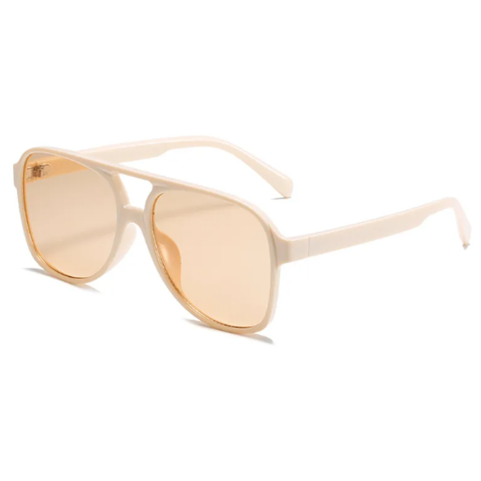 Oversized Square Aviator Sunglasses - Retro Style - Image 1
