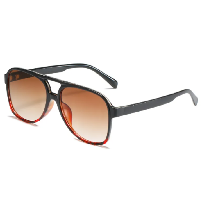 Oversized Square Aviator Sunglasses - Retro Style - Image 2