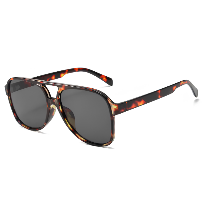 Oversized Square Aviator Sunglasses - Retro Style - Image 2