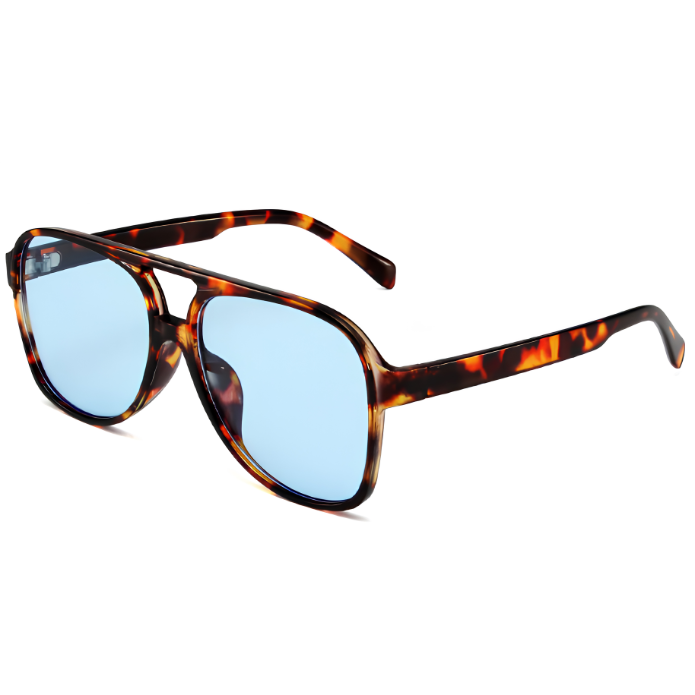 Oversized Square Aviator Sunglasses - Retro Style - Image 3