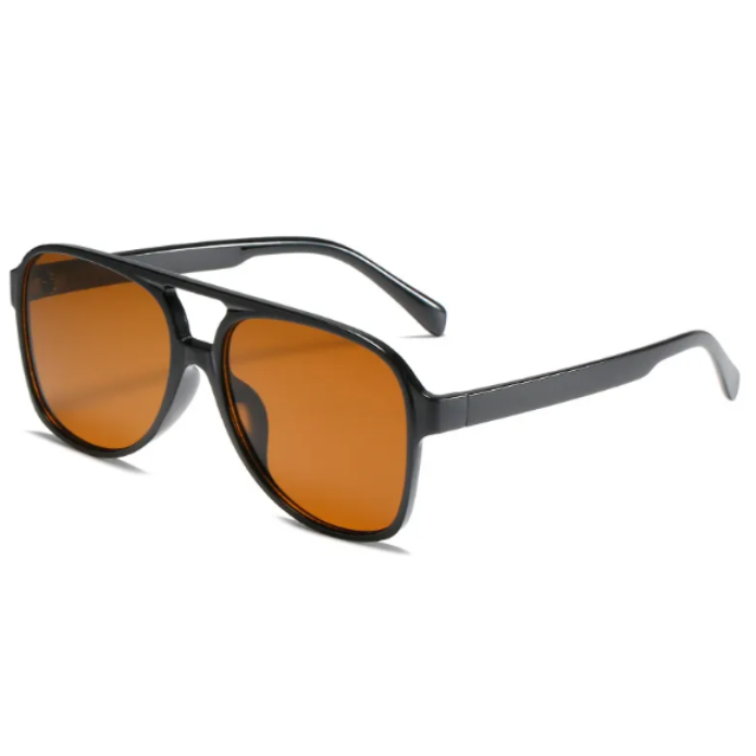 Oversized Square Aviator Sunglasses - Retro Style - Image 4