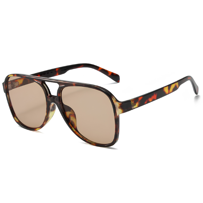 Oversized Square Aviator Sunglasses - Retro Style - Image 4