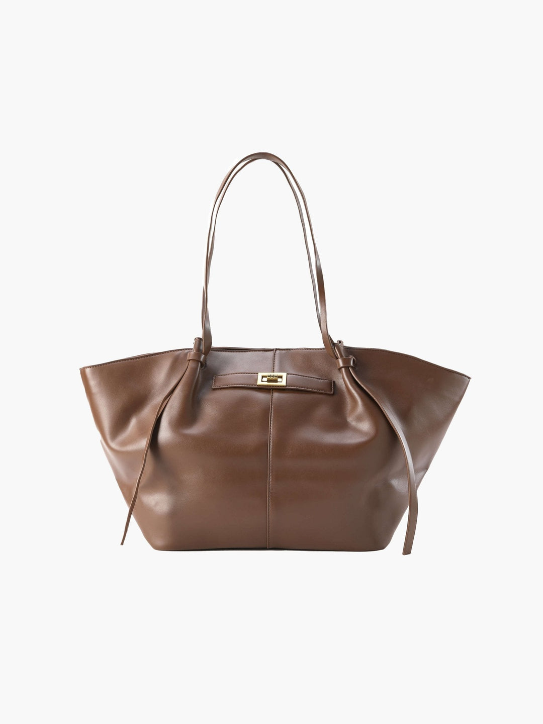 Oversized Vegan Leather Shopper Bag