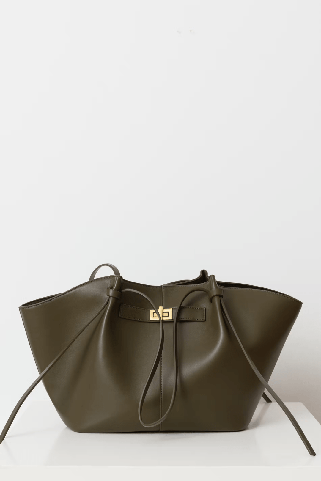Oversized Vegan Leather Shopper Bag