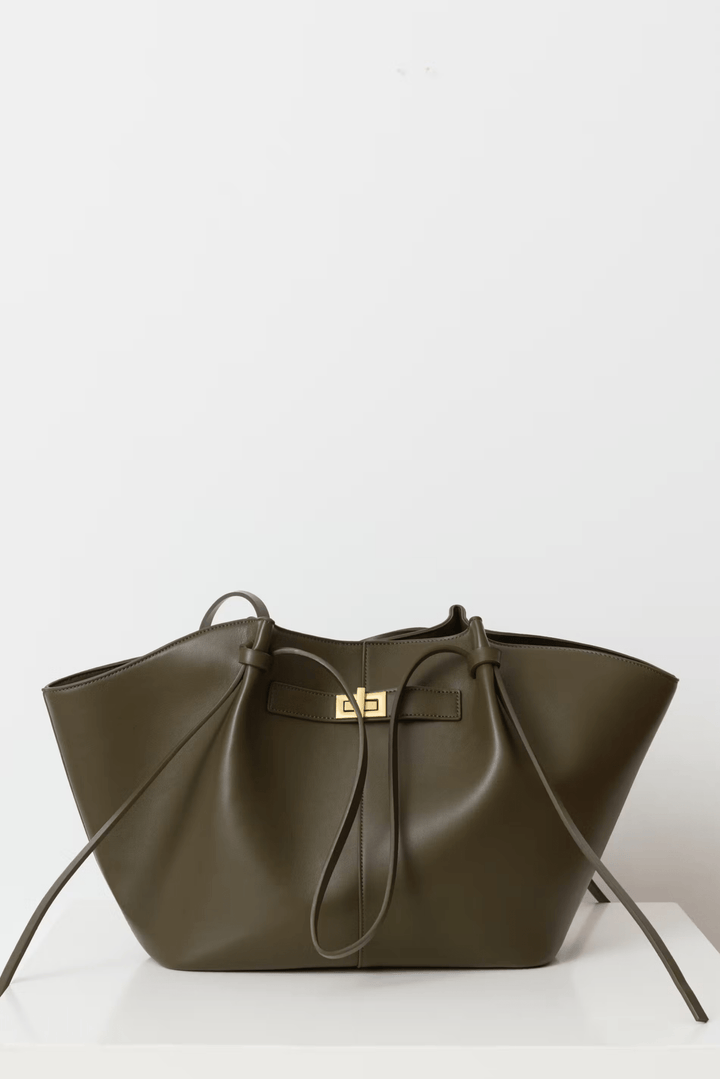 Oversized Vegan Leather Shopper Bag