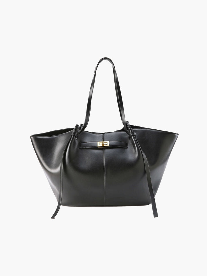Oversized Vegan Leather Shopper Bag