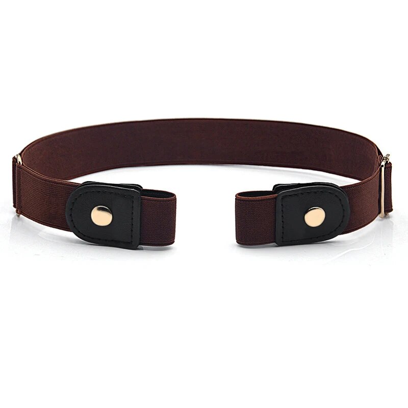 Pack of 2 Buckle-Free Elastic Waist Belts | Flat &amp; Pressure-Free Stretch Belts