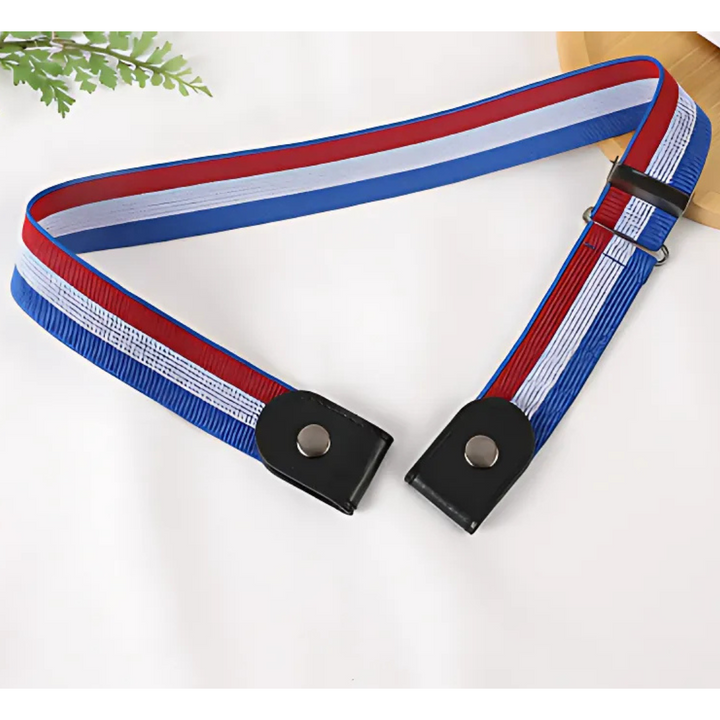 Pack of 2 Buckle-Free Elastic Waist Belts | Flat &amp; Pressure-Free Stretch Belts