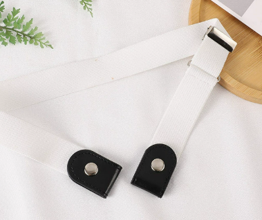 Pack of 2 Buckle-Free Elastic Waist Belts | Flat &amp; Pressure-Free Stretch Belts