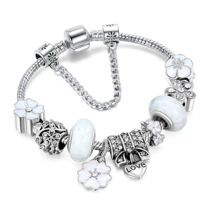 Peach Blossom Charm Bracelet | Elegant &amp; Delicate Design