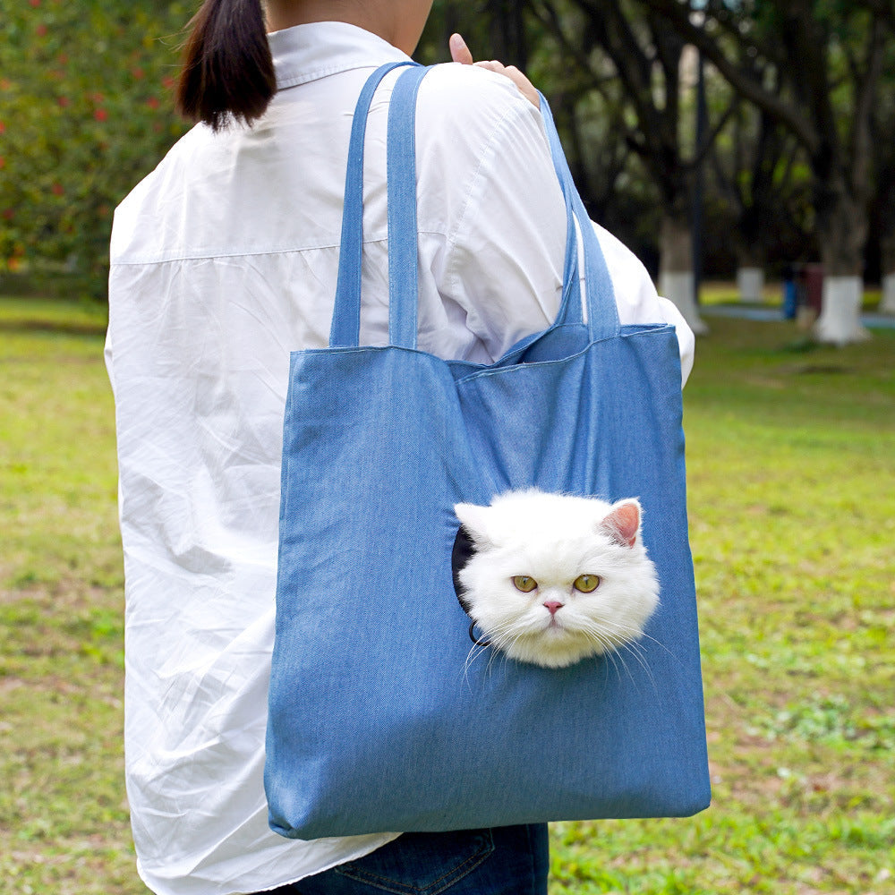Pet Carrier Shoulder Bag with Cartoon Design