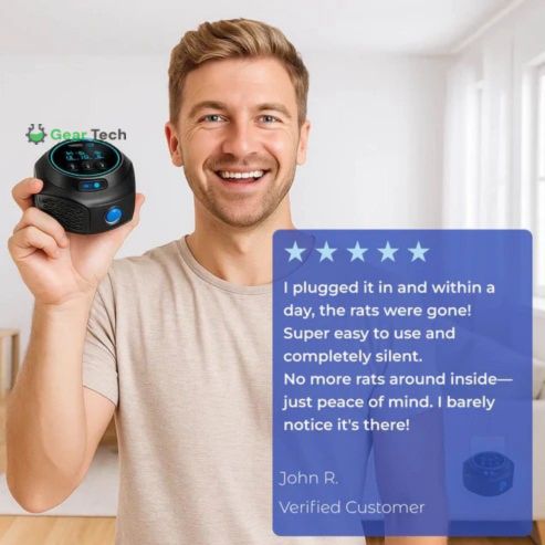 Plug-In Ultrasonic Rat Repeller Silent 3200 Sq Ft In/Out