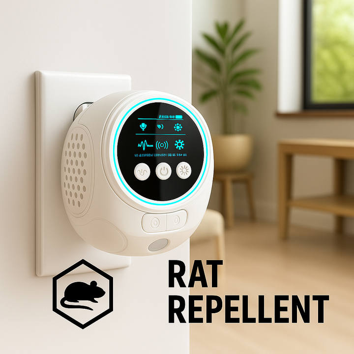 Plug-In Ultrasonic Rat Repeller Silent 3200 Sq Ft In/Out