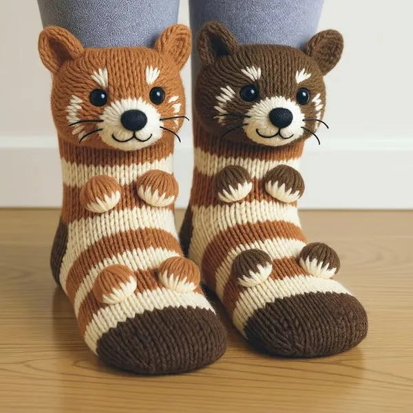 Plush Animal Socks
