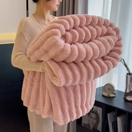 Plush Faux Fur Throw Blanket