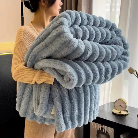 Plush Faux Fur Throw Blanket
