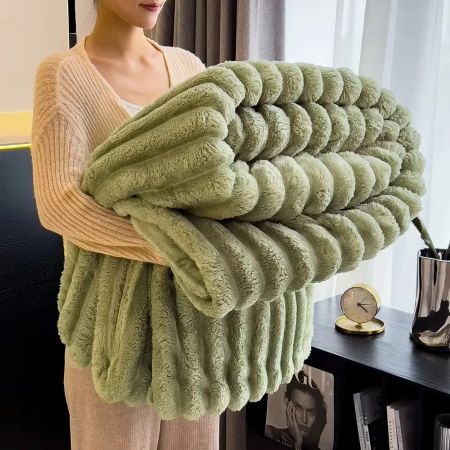Plush Faux Fur Throw Blanket