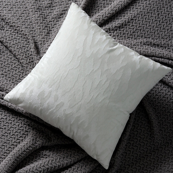 Plush Textured Velvet Square Throw Pillow Covers with Embossed Animal Jacquard