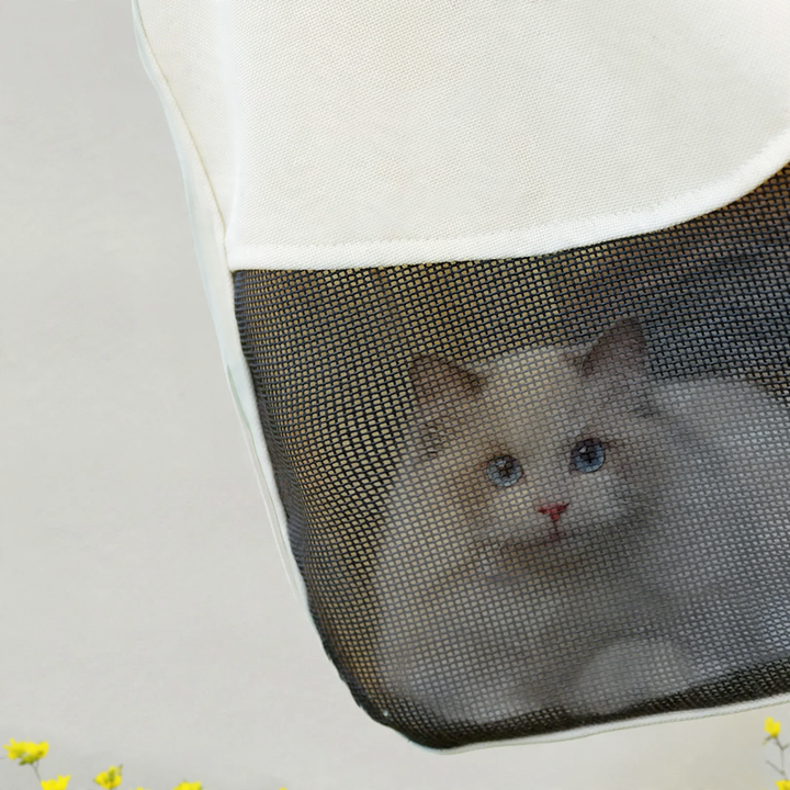 Portable Canvas Pet Carrier Bag with Viewing Window