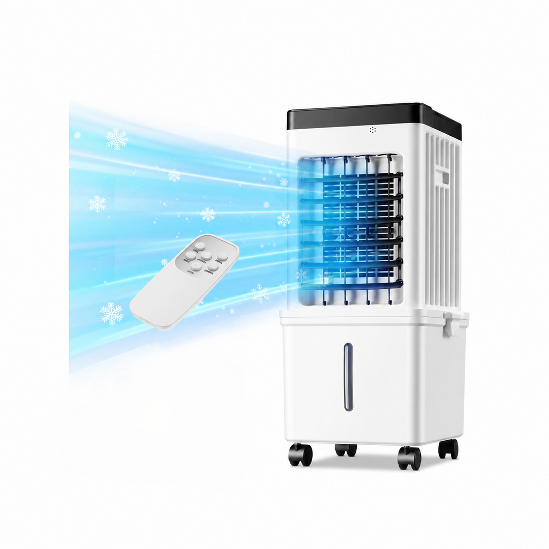 Portable Evaporative Air Cooler for Home, 12L Tank &amp; Timer - Image 1