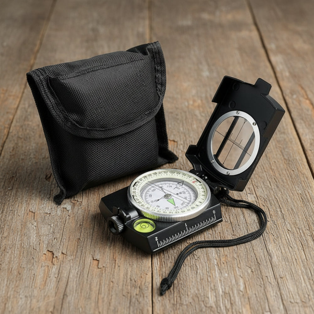 Portable Lensatic Compass for Outdoor Hiking and Navigation