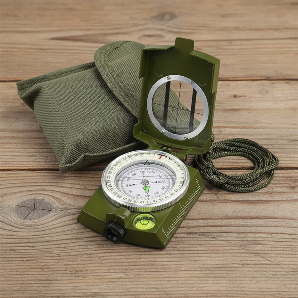 Portable Lensatic Compass for Outdoor Hiking and Navigation
