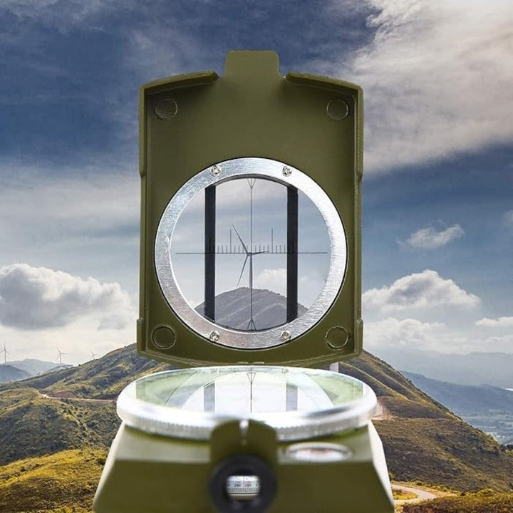 Portable Lensatic Compass for Outdoor Hiking and Navigation