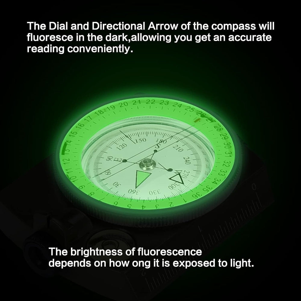 Portable Lensatic Compass for Outdoor Hiking and Navigation
