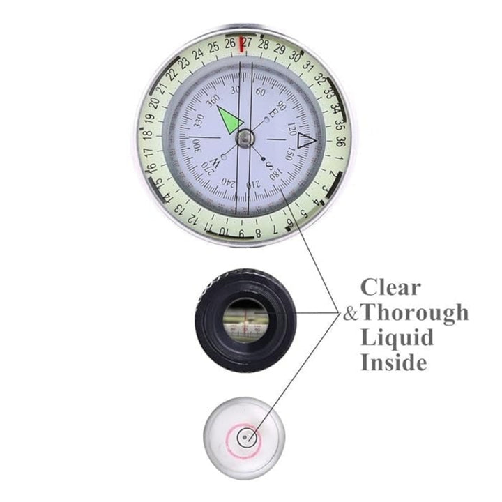 Portable Lensatic Compass for Outdoor Hiking and Navigation