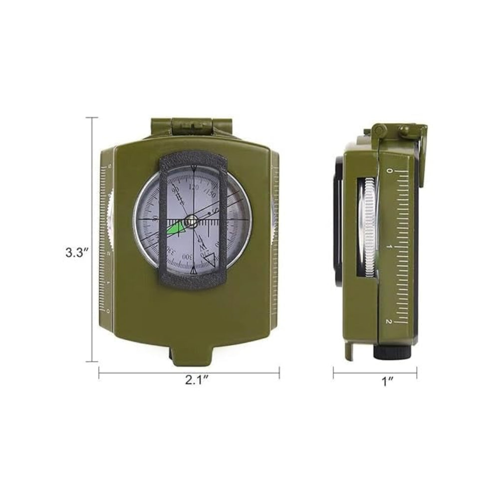 Portable Lensatic Compass for Outdoor Hiking and Navigation