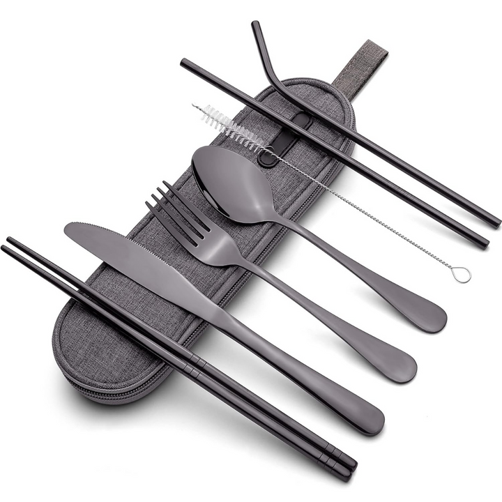 Portable Stainless Steel Cutlery Set - Travel Essential!