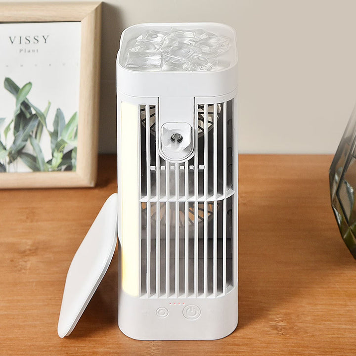 Portable USB Misting Fan with 3-Speed Airflow &amp; Night Light
