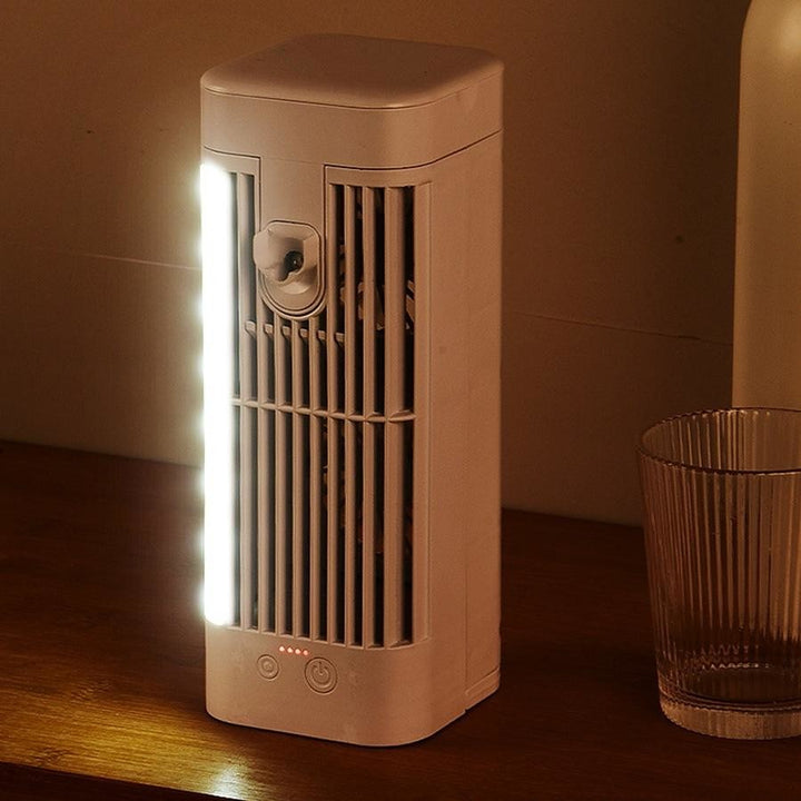 Portable USB Misting Fan with 3-Speed Airflow &amp; Night Light