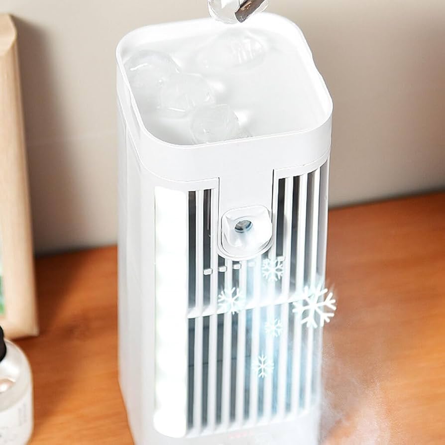 Portable USB Misting Fan with 3-Speed Airflow &amp; Night Light