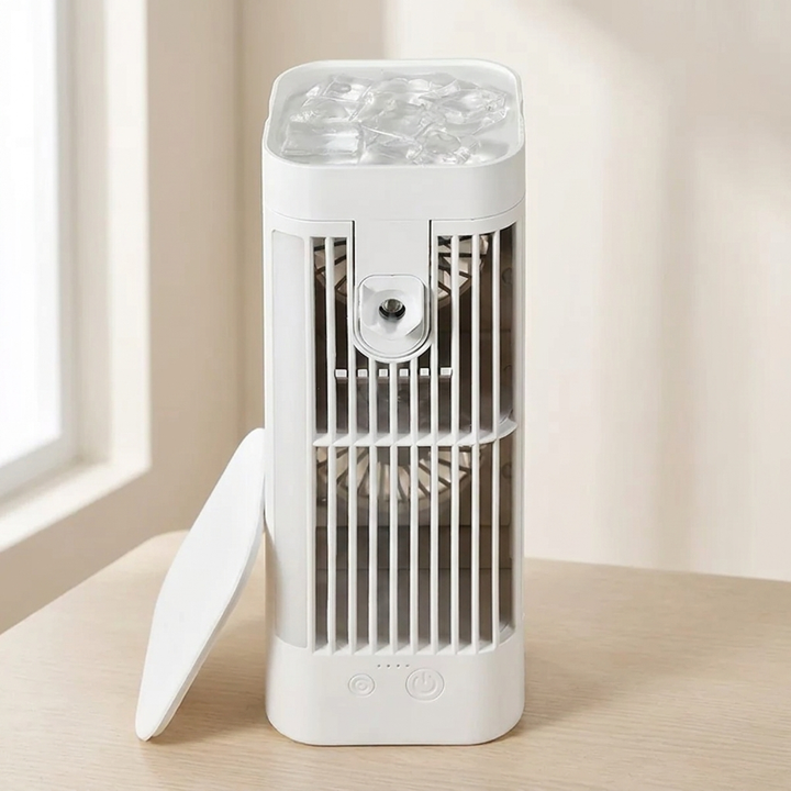 Portable USB Misting Fan with 3-Speed Airflow &amp; Night Light