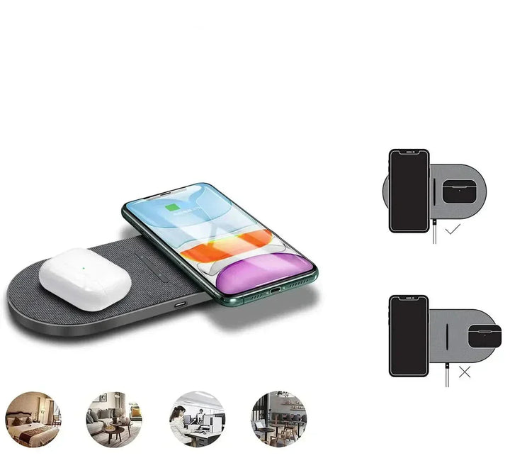 POWERDOCK – 40W Wireless Charging Station for iPhone, AirPods &amp; Samsung