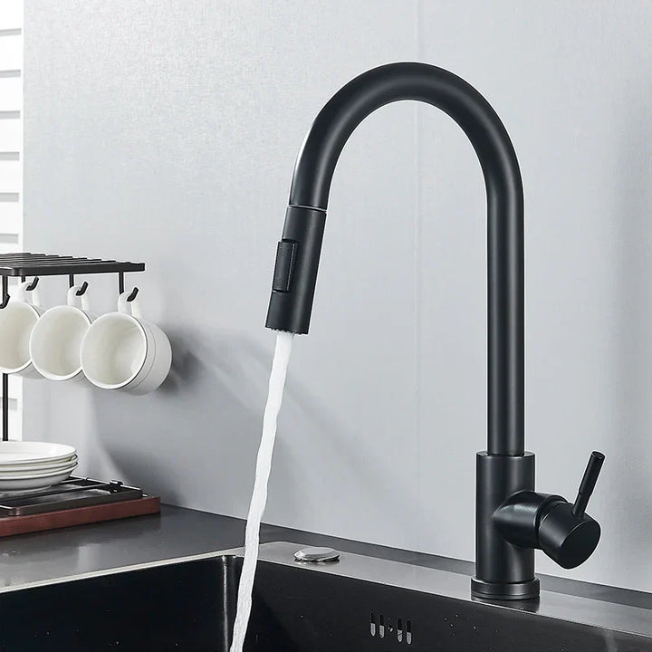 Practical and Elegant Kitchen Faucet with Pull-Out Function