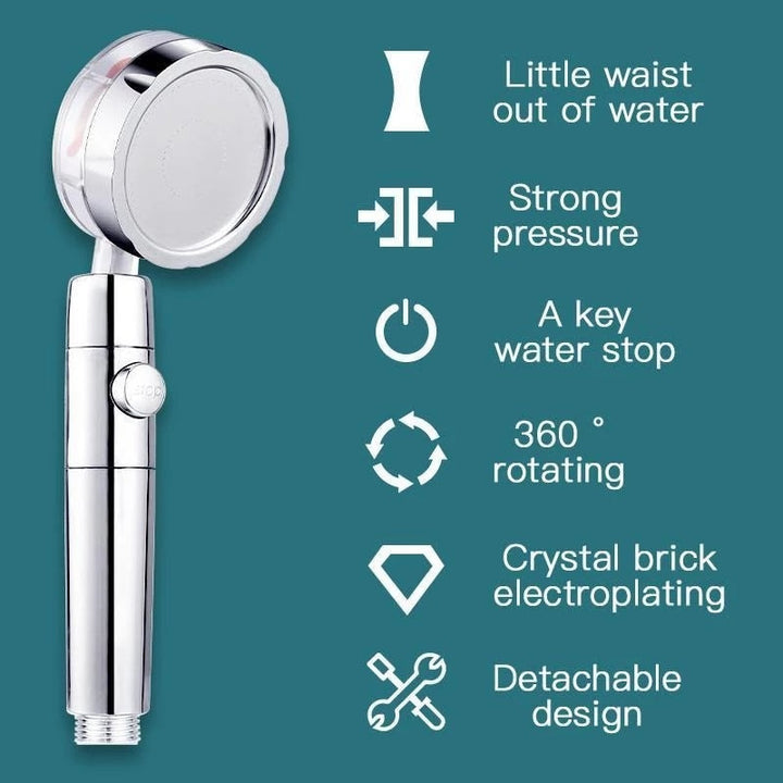 Pro 360° Rotating High-Pressure Handheld Shower Head