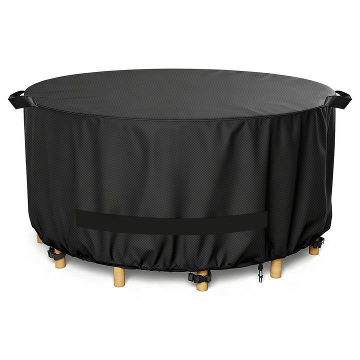 Protective Cover for Round Garden Tables Made of Breathable Material