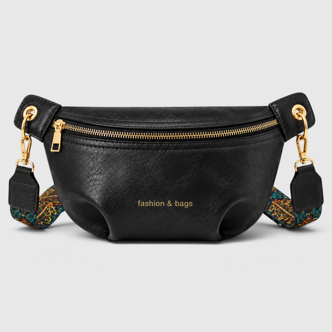 PU Leather Sling Bag with Wide Strap