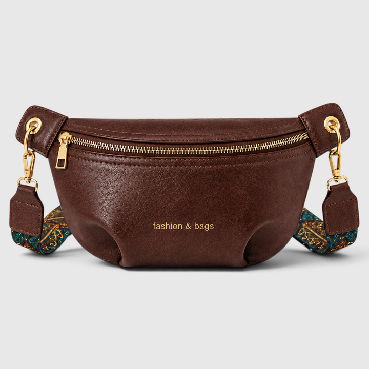 PU Leather Sling Bag with Wide Strap