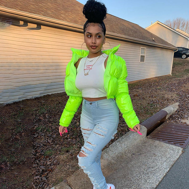 Puffer Bomber Jacket Ideal for Winter