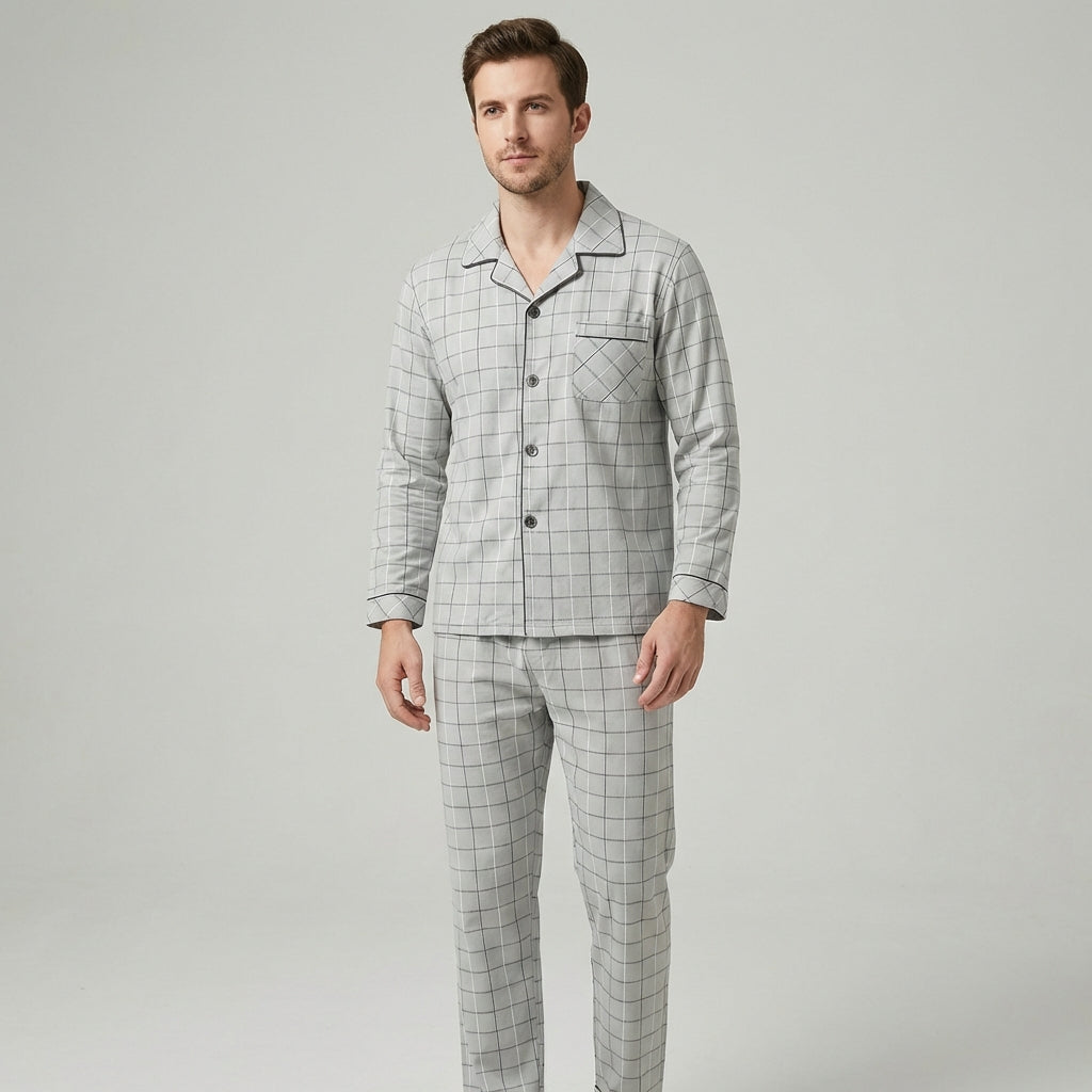 Pyjama Set with Button-Up Shirt